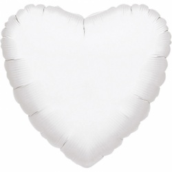 Fóliový balónek ve tvaru bílého srdce