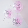 Balónek s růžovými konfetami Miss to Mrs sada