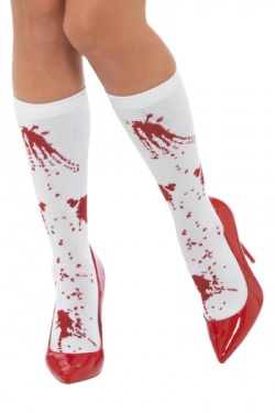 Bílé ponožky s krví