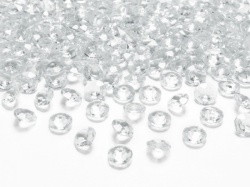 Bílé diamanty konfety