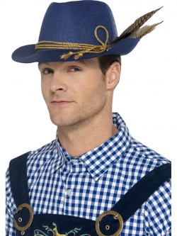 Bavorský klobouk - modrý