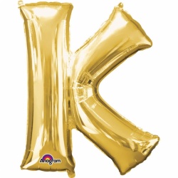 Balónek písmeno K - fóliový zlatý