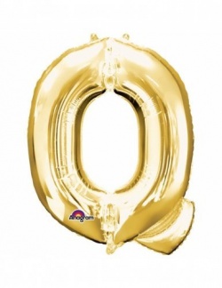 Balónek písmeno Q - fóliový zlatý