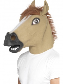 Maska Kůň světlá - latexová