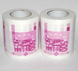 Toaletní papír 500 eur