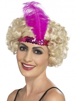 Čelenka Prohibice glitter - růžová