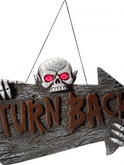 Svítící cedule TURN BACK