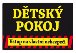 Vtipná cedulka - Dětský pokoj