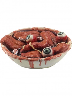 Halloweenská mísa s lidskými částmi těla dekorace