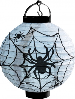 Papírový lampión s pavouky