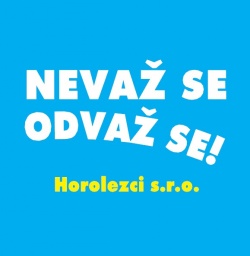 Tričko s vtipným potiskem ''Nevaž se, odvaž se - Horolezci s.r.o."