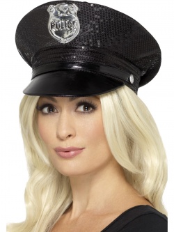 Policejní čepice flitrová