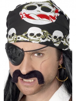 Pirátský šátek s lebkami