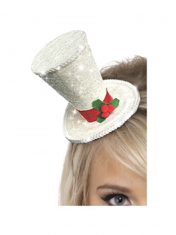 Vánoční glitter mini klobouček