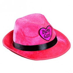 Růžový klobouk Party girl