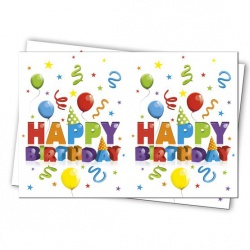 Ubrus Happy Birthday s balónky