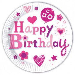 Talířek Happy Birthday girl sada
