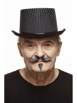 Šedý mexický knírek s bradkou