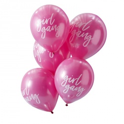 Tmavě růžový balónek Girl gang sada