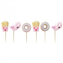 Svíčky Plameňák a donut sada
