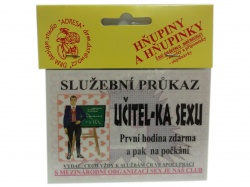 Služební průkaz - Učitel-ka sexu