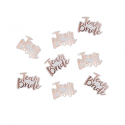 Zlato-růžové konfety Team Bride