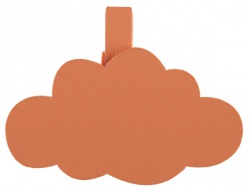 Oranžová jmenovka obláček sada