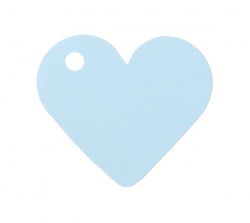 Světle modré srdce - jmenovka sada