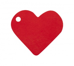Červené srdce - jmenovka sada