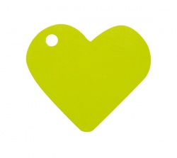 Světle zelené srdce - jmenovka sada
