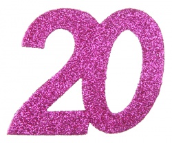Glitrované růžové konfety 20