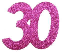 Glitrované růžové konfety 30