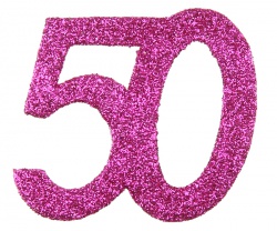 Glitrované růžové konfety 50
