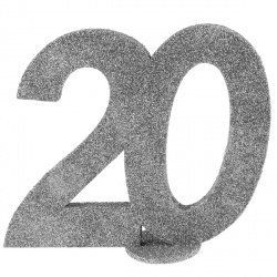 Stříbrné narozeninové číslo 20
