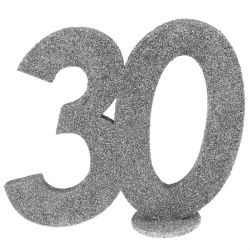 Stříbrné narozeninové číslo 30