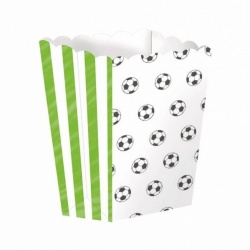 Fotbalové papírové boxy na popcorn sada