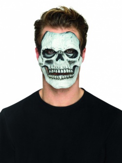 Bílá latexová zombie maska