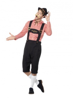 Pánský bavorský kostým červený