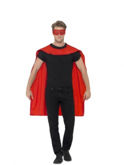 Červený plášť s maskou
