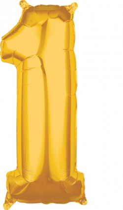 Zlatý fóliový balónek 1