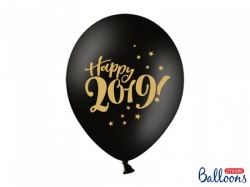 Černý balónek Happy 2019! sada