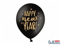 Černý balónek Happy New Year sada 
