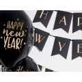 Černý balónek Happy New Year sada 