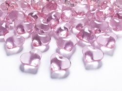 Krystalové konfety srdíčka růžová