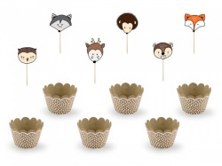 Woodland cupcake sada