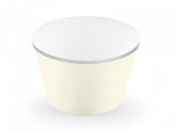 Cupcake košíčky krémově-stříbrné sada