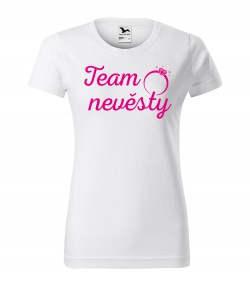 Dámské bílé tričko Team nevěsty - prsten