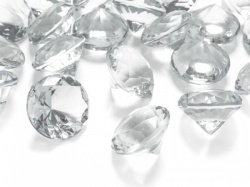 Bílé diamanty konfety III