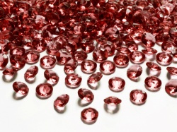 Tmavě červené diamanty konfety