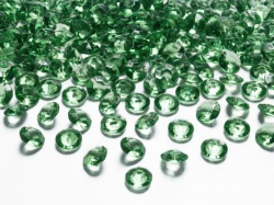 Zelené diamanty konfety